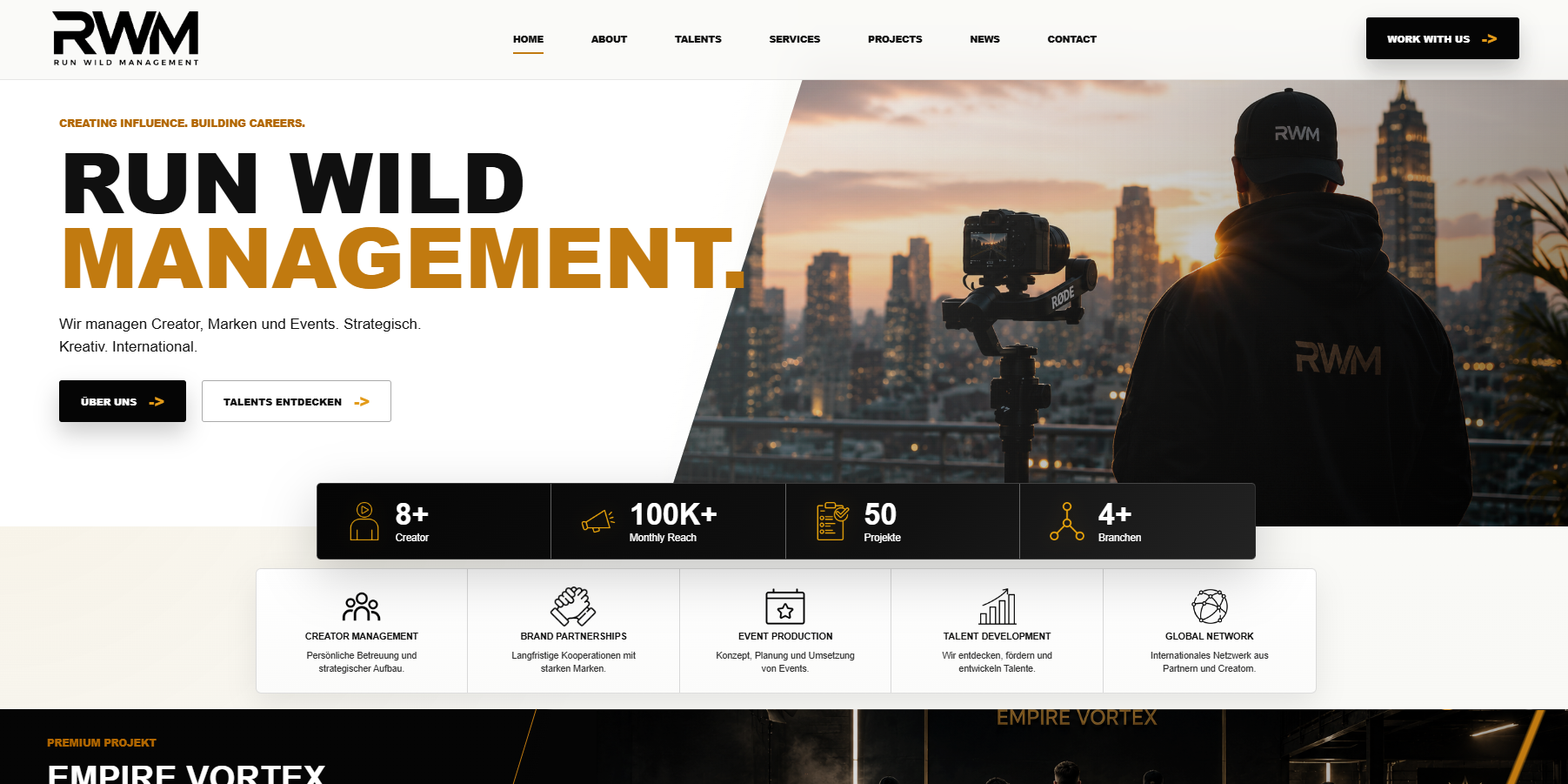 Website-Vorschau Run Wild Management